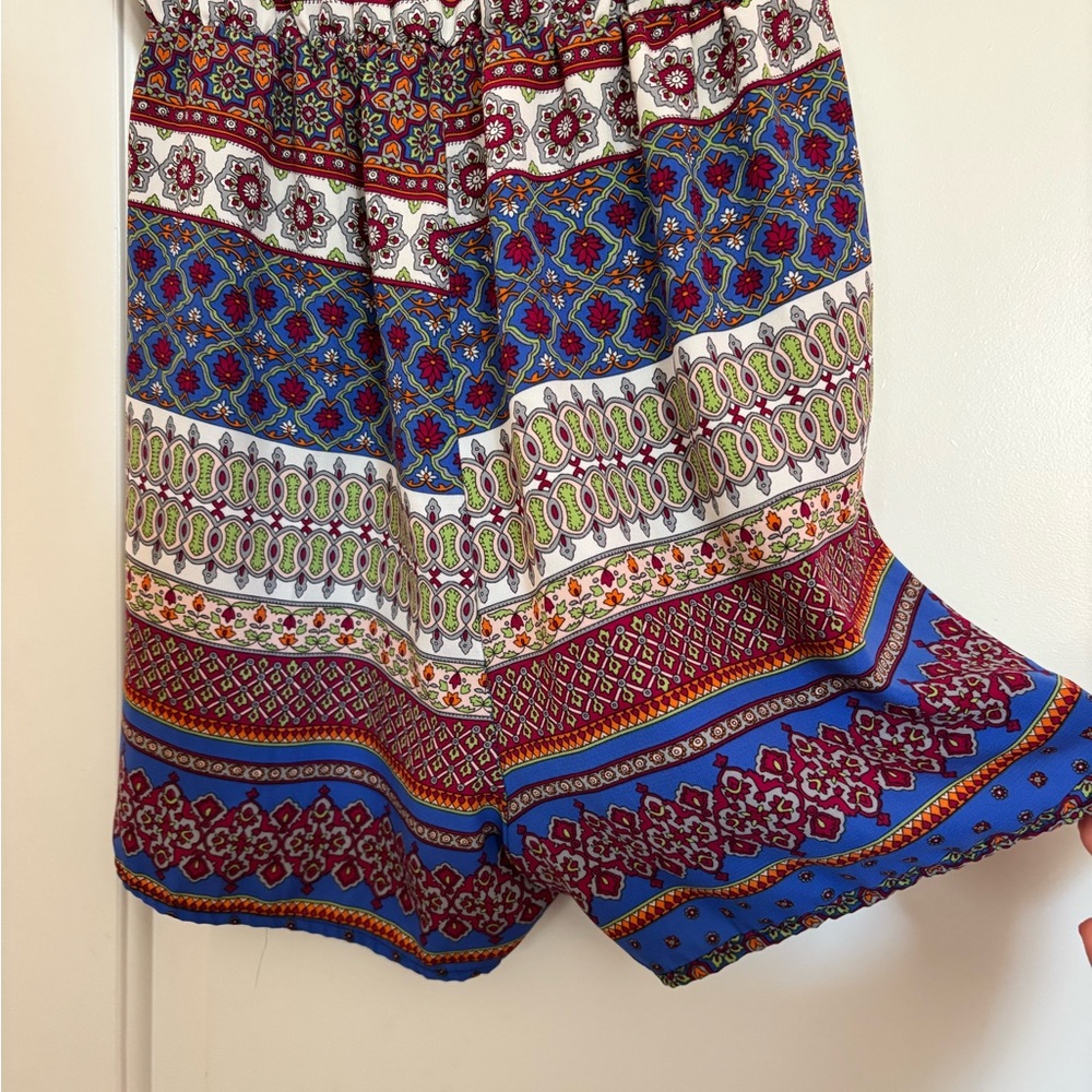 Sage Multicolor Patterned Romper. Size Small - image 5